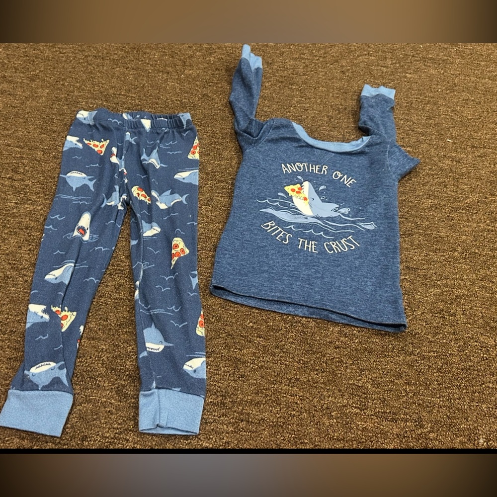 PJ Essentials Blue Pajama Set 2pc boy 3T - Another One Bites the Dust! EUC!